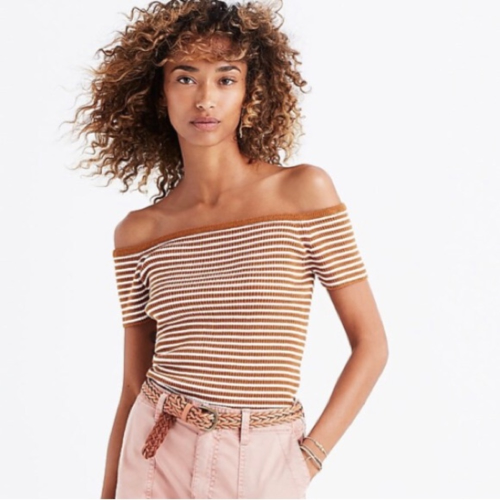 Madewell off the shoulder knit top